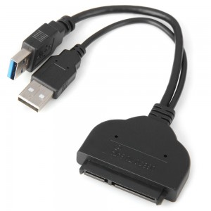USB 3.0 į SATA adapteris (2.5" HDD + 5V papildomas maitinimo lizdas iš USB)