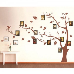 Dekoras sienai - nuotraukų rėmeliai Medis rudenį