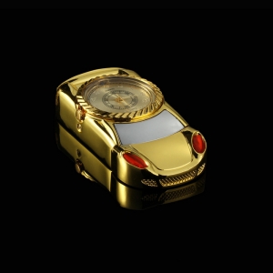Laikrodis žiebtuvėlis "Auksinis automobilis 4"