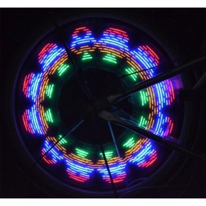 32 LED programuojamos dviračio šviesos