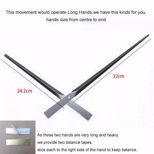 Laikrodžio mechanizmas 35 (Juodos spalvos, labai didelis)