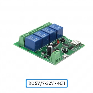 Automatinis 4 įrenginių modulis "Protingi namai" (DC 5V, 7/32 V, WiFi, 433 MH)