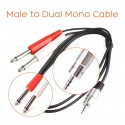 3.5mm stereo į 2 mono kabelis