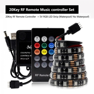 Nuotolinio valdymo LED lempučių juosta "Šviesos džiaugsmas" (20 mygtukų nuotolinis valdymas)
