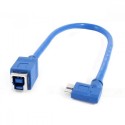 USB 3.0 B female į micro USB 3.0 B male kabelis