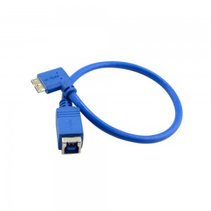 USB 3.0 B female į micro USB 3.0 B male kabelis