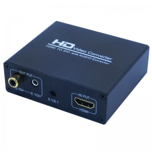 HDMI į DVI ir SPDIF + audio (1080P)