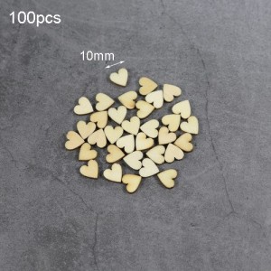 Medinės figūrėlės "Meilės širdelės" (100 vnt., 10 mm)