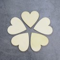 Medinės figūrėlės "Meilės širdelės 3" (100 vnt., 20 mm)