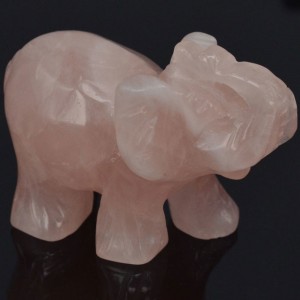 Figūrėlė "Rožinis drambliukas" (rožinis kvarcas, 5 cm)