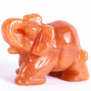 Figūrėlė "Morkinis drambliukas" (raudonasis agatas, 5 cm, 50 g.)