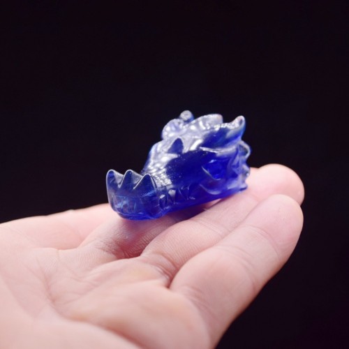 Figūrėlė "Mėlynoji drakono galva" (kvarco kristalas, 4 cm, 20 g)