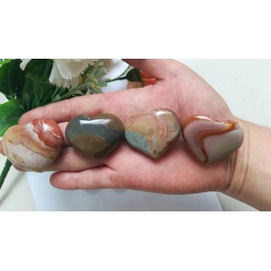 Figūrėlės "Mieliausios širdelės" (naturalus akmuo, 3 x 3 cm, 4 vnt.)