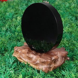 Diskas "Fengšui" (juodasis obsidianas, 10 cm)