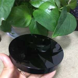 Diskas "Fengšui" (juodasis obsidianas, 10 cm)