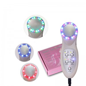 Elektroninis veido masažuoklis "Meilės spalvos 2" (nešiojamas, 1 Mhz 7 LED fotonų šviesa)