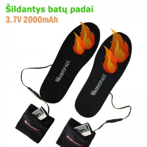 Elektroniniai šildantys vidiniai batų padai "Šildanti erdvė" (įkraunamos baterijos)