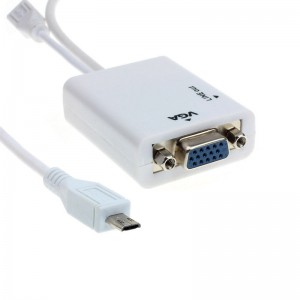 Micro USB MHL To VGA + Audio 5 pin