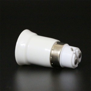 Lempos lizdo perėjimas iš B22 į E27 "Feniksas" (iš ugniai atsparių medžiagų, labai kokybiškas)