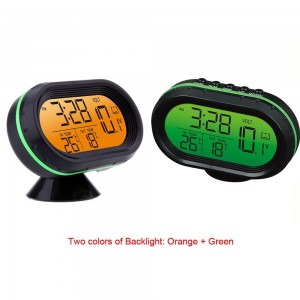 Automobilio LCD laikrodis - termometras "Tikslumas 2"