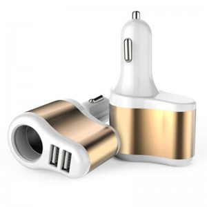 USB įkroviklis automobiliui "Stiliaus elegancija 2" (5V 2.1A, 1A)