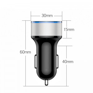 USB įkroviklis automobiliui "Profesionalas" (5V 2.1A, 1A)