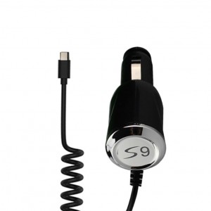 USB įkroviklis automobiliui "Profesionalas 7" (5V 2A, Type-C, Samsung S9)