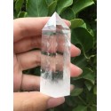 Natūralus mineralas "Permatomas obeliskas 8" (kvarco kristalas, 7 cm, 70 g)
