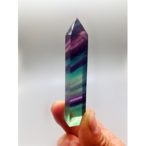 Natūralus mineralas "Spalvotasis obeliskas 7" (floritas, 8 cm, 3 vnt)