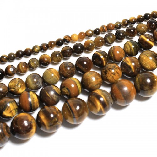 Karoliukai "Tigro akis" (tigro akmuo)