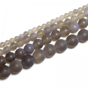 Karoliukai "Stiliaus elegancija 2" (pilkasis agatas)