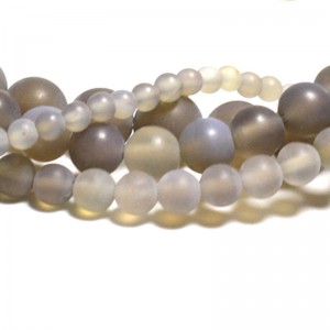 Karoliukai "Stiliaus elegancija 2" (pilkasis agatas)