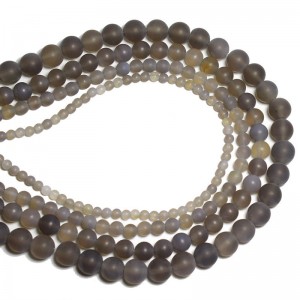 Karoliukai "Stiliaus elegancija 2" (pilkasis agatas)