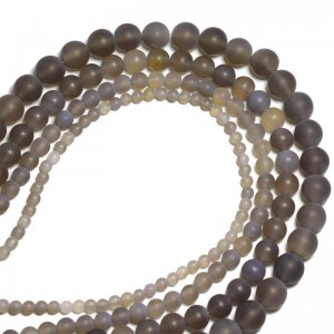 Karoliukai "Stiliaus elegancija 2" (pilkasis agatas)