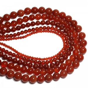 Karoliukai "Stiliaus elegancija 3" (raudonasis agatas)