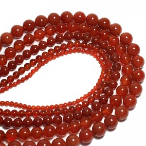 Karoliukai "Stiliaus elegancija 3" (raudonasis agatas)