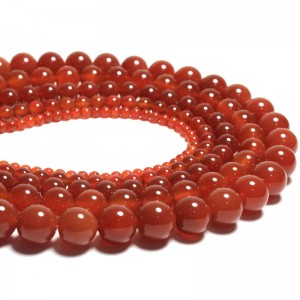 Karoliukai "Stiliaus elegancija 3" (raudonasis agatas)