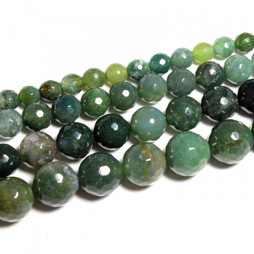 Karoliukai "Žalioji elegancija 3" (žaliasis agatas)