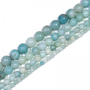 Karoliukai "Dangaus stilius" (žydrasis amazonitas)