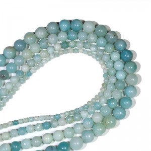 Karoliukai "Dangaus stilius" (žydrasis amazonitas)