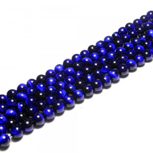 Karoliukai "Mėlynoji elegancija" (tigro akmuo)