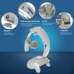 Elektroninis galvos masažuoklis "Ramybės oazė" (antistresinis, akupunktūrinis, vibruojantis)