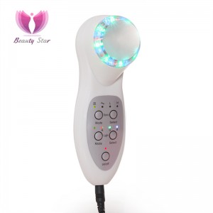 Elektroninis veido masažuoklis "Meilės spalvos 2" (nešiojamas, 1 Mhz 7 LED fotonų šviesa)