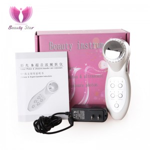 Elektroninis veido masažuoklis "Meilės spalvos 2" (nešiojamas, 1 Mhz 7 LED fotonų šviesa)