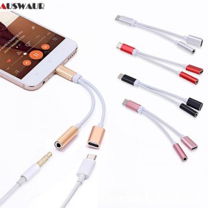 Type-C jungties keitiklis "Dual Pro" (3.5 mm)