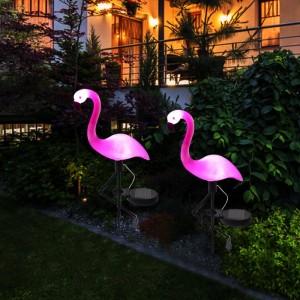 Saulės energija įkraunamas šviestuvas "Puikusis flamingas"