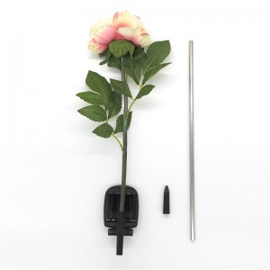 Saulės energija įkraunamas šviestuvas "Rausvasis bijūnas"