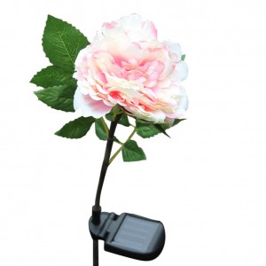 Saulės energija įkraunamas šviestuvas "Rausvasis bijūnas"