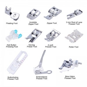 Buitinės siuvimo mašinos dalių rinkinys "Darbštuolė 4" (11 dalių)