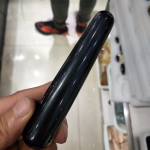 Juodojo obsidiano masažinė lazdelė "Intimate Pro" (10 cm)